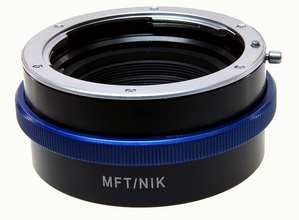 MFT-NIK  MFT(올림푸스 PEN , 올림푸스 OM-D, 파나소닉 Lumix G) 카메라에 NIKON 렌즈를 사용하기 위한 어댑터 